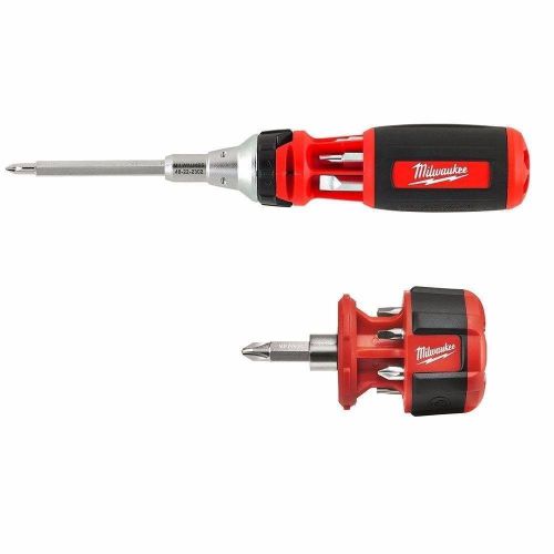 Milwaukee 48-22-2302P 10-in-1 Ratchet Multi-Bit Driver and Compact 8 in 1 Driver