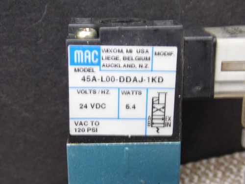 Mac 45A-L00-DDAJ-1KD Pneumatic Solenoid Valve 24 VDC