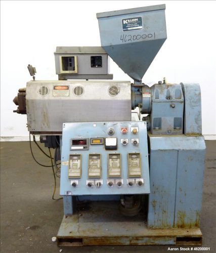 Used- killion 1-1/2&#034; single screw extruder, model kn-150. approximately 24 to 1 for sale