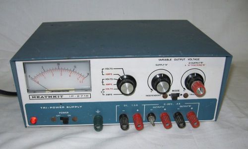Vintage HEATHKIT IP-2718 Tri-Power Supply triple DC Variable Output Voltage