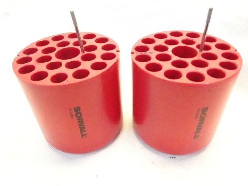 LOT OF 2 DUPONT SORVALL CENTRIFUGE SWING ROTOR BUCKET ADAPTER INSERTS 00384