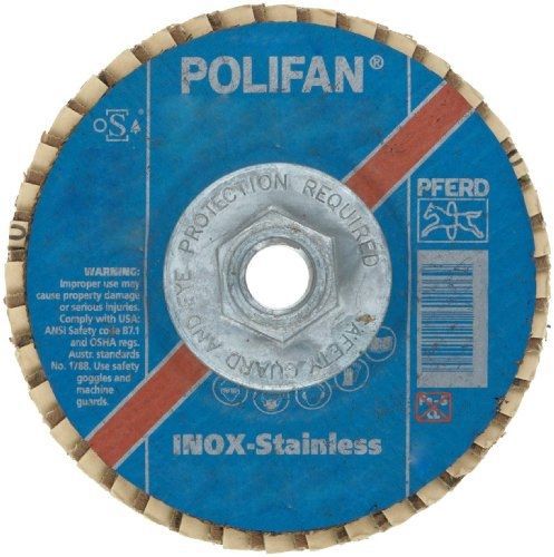 PFERD Polifan SGP CO-COOL Abrasive Flap Disc, Type 27, Threaded Hole, Phenolic