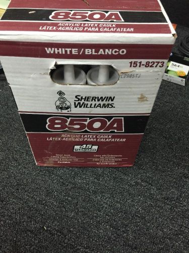 New Box of 12 White Sherwin Williams 850A Acrylic Latex Caulk