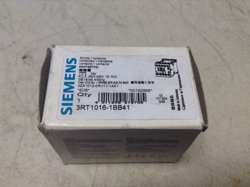 Siemens 3RT1016-1BB41 Motor Starter Contactor 24 VDC Coil 3RT10161BB41 New