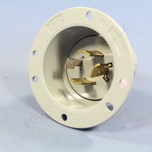 P&amp;S Gray NEMA L14-20R Locking Flanged Inlet Turn Twist Plug 20A 125/250V 1420-FI
