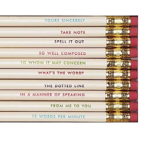 Kate Spade Pencil Set - What&#039;s the Word - Multicolor Outside