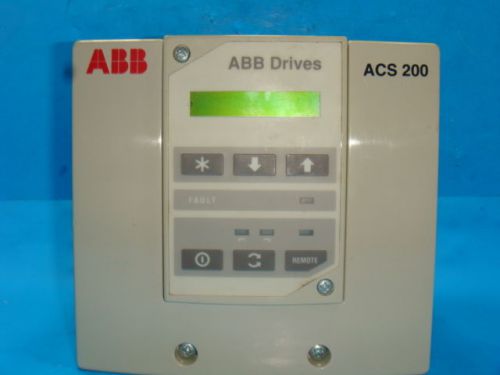 ABB ACS 200 Inverter ACS201-1P1-1-00-10 input 1 ph 208-240 6.6 a out 3 ph NNB