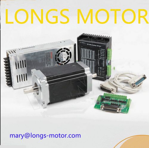 Us ship! 1axis nema34 stepper motor dual shaft 1600oz.in &amp;driver7.8a cnc engrave for sale