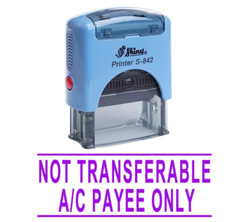 Self Inking NOT TRANSFERABLE A/C PAYEE ONLY Office Stationary Rubber Shiny Stamp