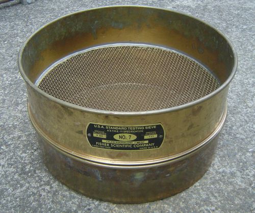 Fisher Scientific No. 7 USA Standard Testing Sieve 7 Mesh with Bottom Catch Pan