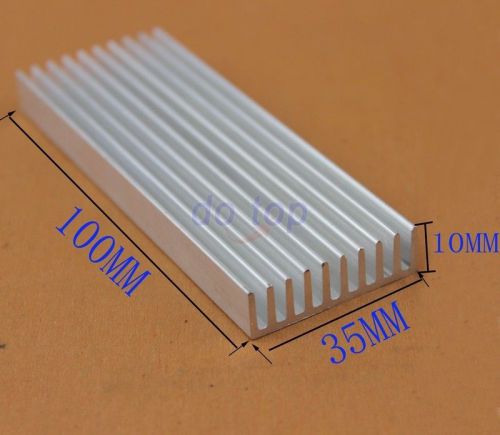 1pcs 100x35x10mm Aluminum Heatsink For LED IC Chip Heat Sink 100mm x 35mm x 10mm