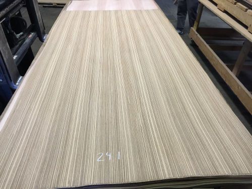 Wood Veneer Recon Zebrawood 48x98 1 Piece 10Mil paper Backed &#034;EXOTIC&#034; PART 24