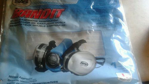 Sas safety bandit medium dual cartridge respirator mask for sale