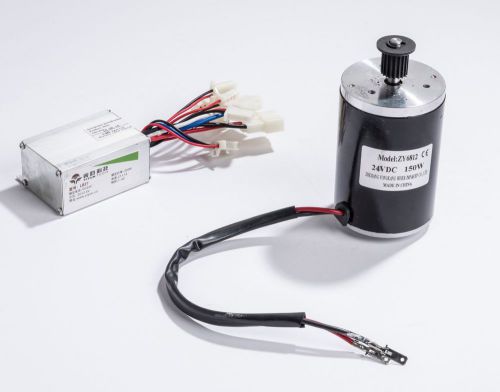 Used 150W 24 or 12 V electric brush motor &amp; Yiyun LB27 speed control box kit DIY