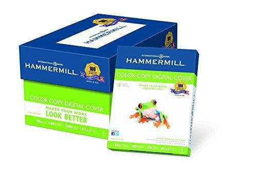 Hammermill color Copy Digital Cover, 80lb, 8 1/2&#034; x 11&#034;,100 Bright, 2000