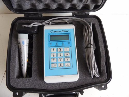 Compu flow c6 portable dopplar ultrasonic flow meter mint condition for sale