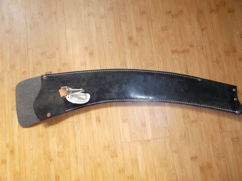 Weaver leather rubberized belting curved saw scabbard with snap hook for sale