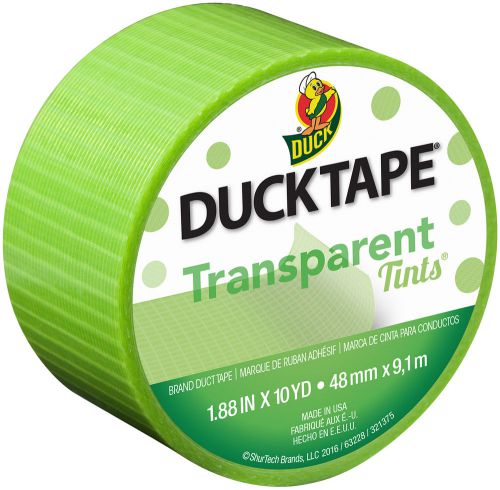 Transparent Duck Tape 1.88&#034;X10yd-Lime
