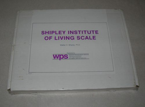 WPS Shipley Institute Of Living Scale Kit By Walter C. Shipley New Sealed
