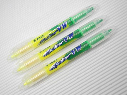 Free Shipping  3 pcs PILOT spotliter V W twins head Green &amp; Yellow in one