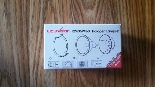 NEW Wolfvision Visualizer 12V/35W/60* Halogen 101038 Lampset for VZ-9 / VZ-9Plus