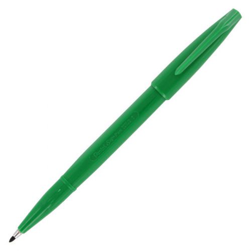 Pentel sign pen, fiber tip, fine point, green ink, dz - pens520d for sale