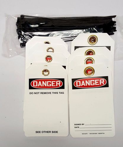 Medsafe Pack Of 25 Vinyl Danger Safety Tag  6&#034; Height, 4&#034; Width