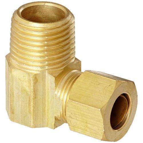 Anderson Metals 50069 Brass Compression Tube Fitting, 90 Degree Elbow, 3/8&#034; New