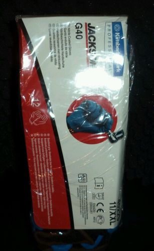 Kimberly-clark xxl blue g40 nitrile foam coated gloves (12pk) for sale