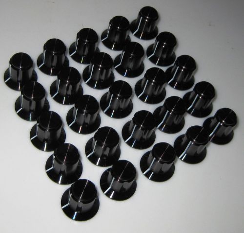 Alcoknob ks-500b 1/8” black knob package of 25 (nos) for sale