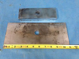 Steel Plate Industrial 7.5&#034; x 2.5&#034; x .75&#034; &amp; 11&#034; x 4.25&#034; x 3/8&#034; Lot of 2