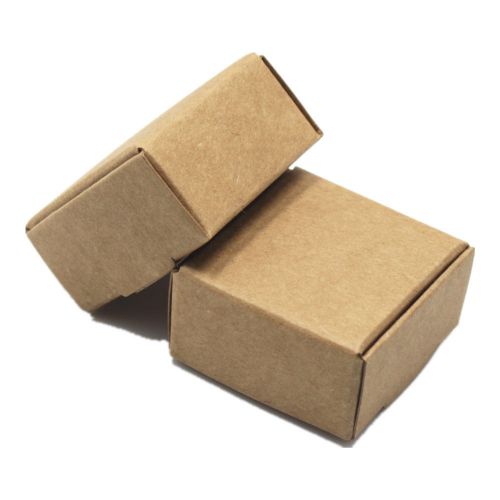 Kraft Paper Box Wedding Party Favour Gifts Candy Shipping Boxes Brown 4x4x2cm