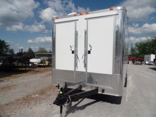 Concession trailer 8.5 x 20 white food event catering for sale