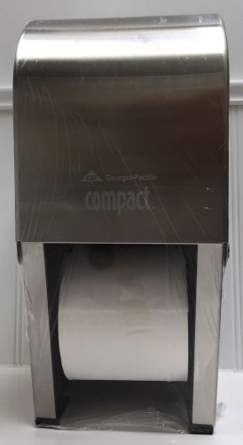 Georgia-pacific stainless stacked toilet paper dispenser 13.5&#034;h 56782 new for sale