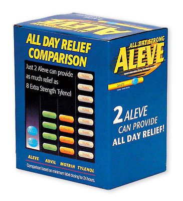 Aleve Naproxen Sodium Tablets in a Dispenser Box (220 mg) (50 Pills)