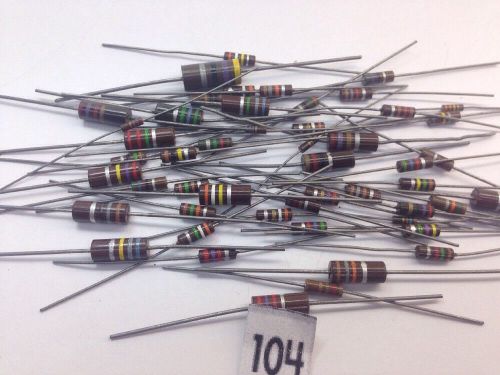 vintage mixed LOT 50 Resistors Mixed Values look at pictures please  lot # 104