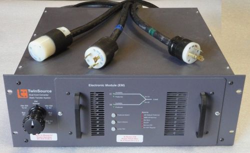 TWINSOURCE DUAL CORD CONVERTER STATIC TRANSFER SYSTEM DCC620850 W/ ELECTRONIC MO