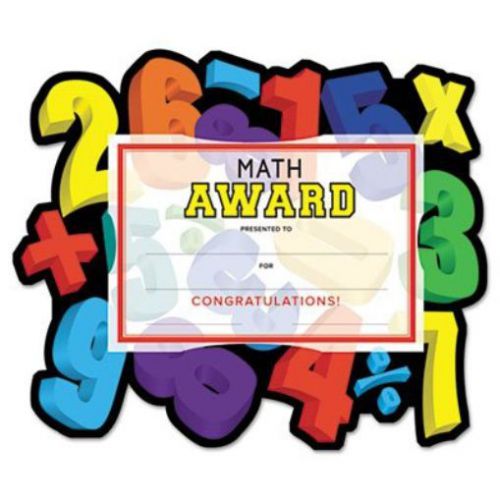 Southworth Motivations Numbers &#034;Math&#034; Certificate Award Kit and Holder, 8.5 X