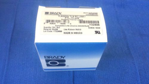Brady tls2200 ptl-15-428  pn 18356 portable thermal labels qty 750 for sale
