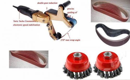 Pipe tube polisher 1200w 40 belt multi use metal iron stone 2 twist cup brush for sale