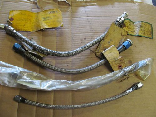 (4) NOS Flexible Stainless Steel CO2 Hoses, US Government Issue, Made In USA.