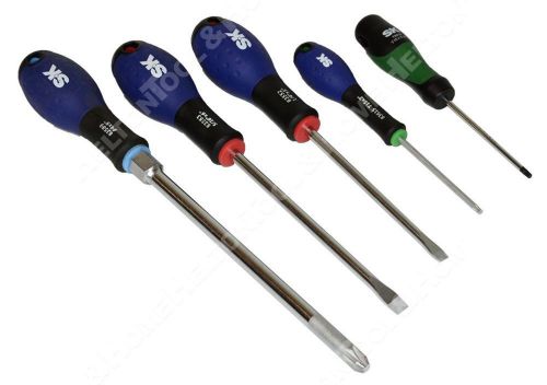 Sk tools 5pc torx flat and phillips screwdriver set suregrip round keystone new for sale