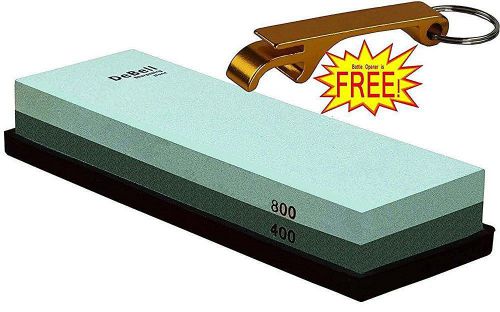 DeBell Sharpening Stone Double Side 400 Grit and 800 Grit with Silicone Base