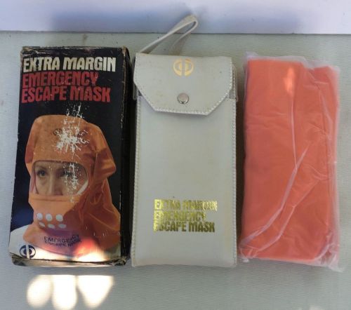 Vintage 1981 Extra Margin Emergency Escape Mask With Pouch