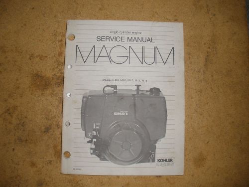 Kohler Engines Service Manual Book for Magnum M8 M10 - M16 Gas Engine Lawn Mower