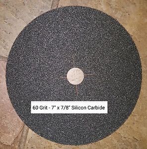 7&#034; x 7/8&#034; arbor mount clarke sanding disc 60 grit  (50) per box for sale