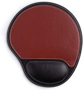 Office Leather Gaming Mouse Pad Wrist Support and Non-Slip Design, Business PU &amp;