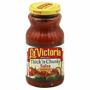 La Victoria Thick &amp; Chunky Salsa Medium Retail 16 Ounce - 12 Case