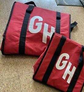 Set Of (2) GrubHub Insulated Delivery Bags Large and Small.