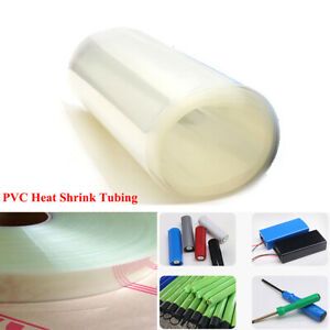 Clear PVC Heat Shrink Tubing RC Battery/Cable/Wire Wraps Sleeve Width 7mm-300mm